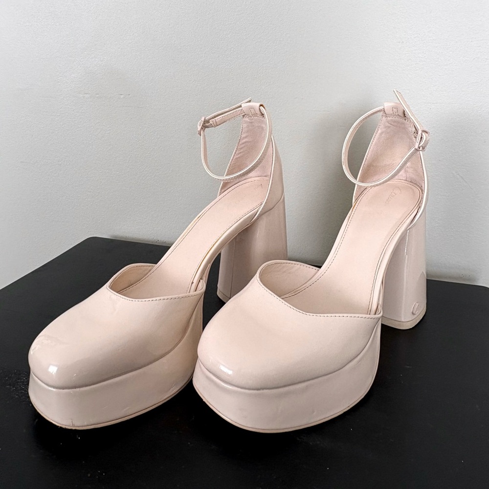 Classy Nude Platform Heels